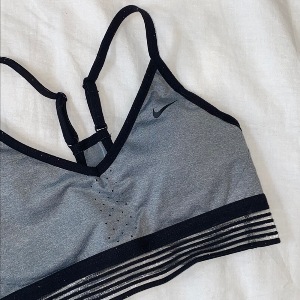 Nike Gray and Black Sports Bra